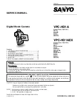 Sanyo VPC-HD1A Service Manual preview