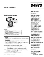 Preview for 1 page of Sanyo VPC-HD700BR Service Manual