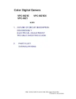 Sanyo VPC-MZ1 Service Manual preview