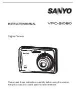 Предварительный просмотр 1 страницы Sanyo VPC S1080 - Xacti Digital Camera Instruction Manual