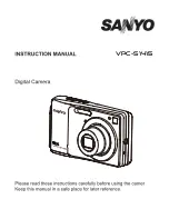 Preview for 1 page of Sanyo VPC-S1415 Instruction Manual