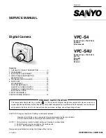 Sanyo VPC-S4U Service Manual preview