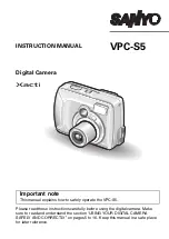 Sanyo VPC-S5 Instruction Manual preview