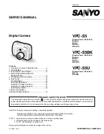 Sanyo VPC-S5 Service Manual preview