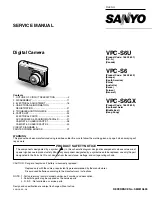 Предварительный просмотр 1 страницы Sanyo VPC-S6 Service Manual