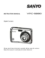 Предварительный просмотр 1 страницы Sanyo VPC-S880 - Xacti Digital Camera Instruction Manual