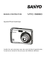 Preview for 1 page of Sanyo VPC-S880P (French) Manuel D'Instruction