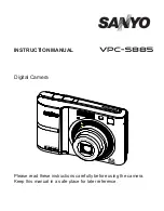 Preview for 1 page of Sanyo VPC-S885 Instruction Manual