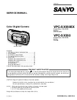 Sanyo VPC-SX550 Service Manual предпросмотр