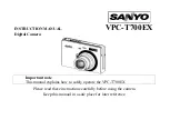 Предварительный просмотр 1 страницы Sanyo VPC-T700EX Instruction Manual