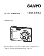 Preview for 1 page of Sanyo Vpc t850 - Xacti - 8 Mp Digital Camera Instruction Manual