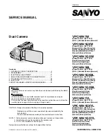 Предварительный просмотр 1 страницы Sanyo VPC-WH1BL - Xacti Camcorder - 720p Service Manual