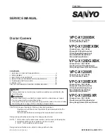 Предварительный просмотр 1 страницы Sanyo VPC-X1200BK Service Manual