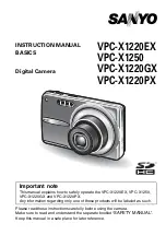 Предварительный просмотр 1 страницы Sanyo VPC-X1220EX Instruction Manual