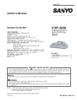 Sanyo VSP-3000 Service Manual preview