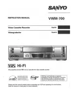 Sanyo VWM-700 Instruction Manual preview