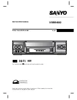 Sanyo VWM-800 Instruction Manual preview