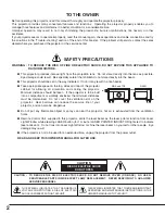 Preview for 2 page of Sanyo WF10 - PLV WXGA LCD Projector Owner'S Manual