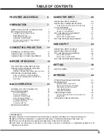 Preview for 5 page of Sanyo WF10 - PLV WXGA LCD Projector Owner'S Manual