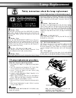 Preview for 7 page of Sanyo WF10 - PLV WXGA LCD Projector Service Manual