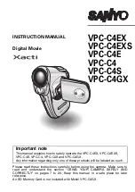 Предварительный просмотр 1 страницы Sanyo Xacti VPC-C4 Instruction Manual