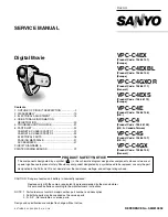 Sanyo Xacti VPC-C4 Service Manual предпросмотр