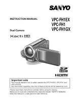 Sanyo Xacti VPC-FH1 Series Instruction Manual preview