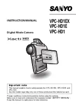 Sanyo Xacti VPC-HD1 Instruction Manual preview