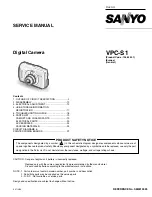 Sanyo Xacti VPC-S1 Service Manual preview