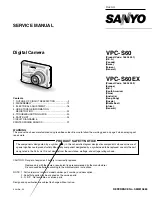 Sanyo Xacti VPC-S60 Service Manual предпросмотр