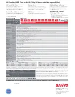 Preview for 2 page of Sanyo Xacti VPC-WH1 Specifications