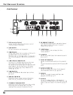 Предварительный просмотр 10 страницы Sanyo XGA ULTRA SHORT-THROW PLC-XL51 Owner'S Manual