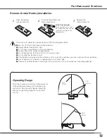 Preview for 13 page of Sanyo XGA ULTRA SHORT-THROW PLC-XL51 Owner'S Manual