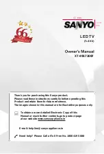 Preview for 1 page of Sanyo XT-49S7200F Owner'S Manual