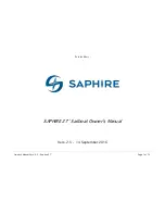 SAPHIRE BOATS Saphire 27' Owner'S Manual preview