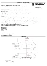 Sapho G7800 Blanice Installation And User Manual preview