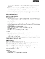 Preview for 2 page of Sapir SP-1110-M Instruction Manual