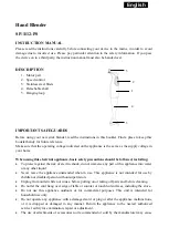 Preview for 1 page of Sapir SP-1112-PS Instruction Manual