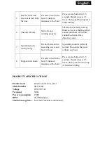 Preview for 8 page of SAPIRHOME SP-1160-R Instruction Manual