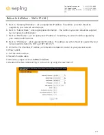 Preview for 10 page of Sapling SBP-31 Installation Manual