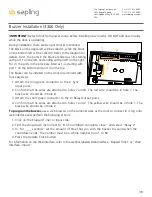 Preview for 38 page of Sapling SBP-31 Installation Manual