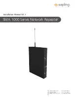 Предварительный просмотр 1 страницы Sapling SMA 1000 Series Installation Manual