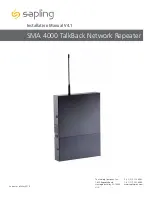 Preview for 1 page of Sapling SMA 4000 Series Installation Manual