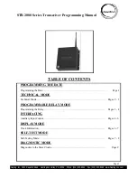 Preview for 1 page of Sapling STR 2000 Series Programming Manual