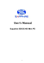 Предварительный просмотр 1 страницы Sapphire Audio EDGE-HD User Manual