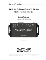 Sapphire Audio PowerScale EX100 User Manual предпросмотр