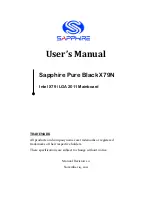 Sapphire Audio Pure Black X79N User Manual предпросмотр