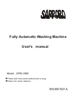 Preview for 1 page of Sapporo SPW-2006 User Manual