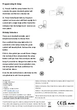 Preview for 2 page of Sarabec chime flash 150-021 Quick Start Manual