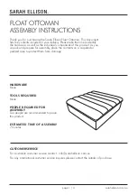 Preview for 1 page of SARAH ELLISON FLOAT OTTOMAN Assembly Instructions